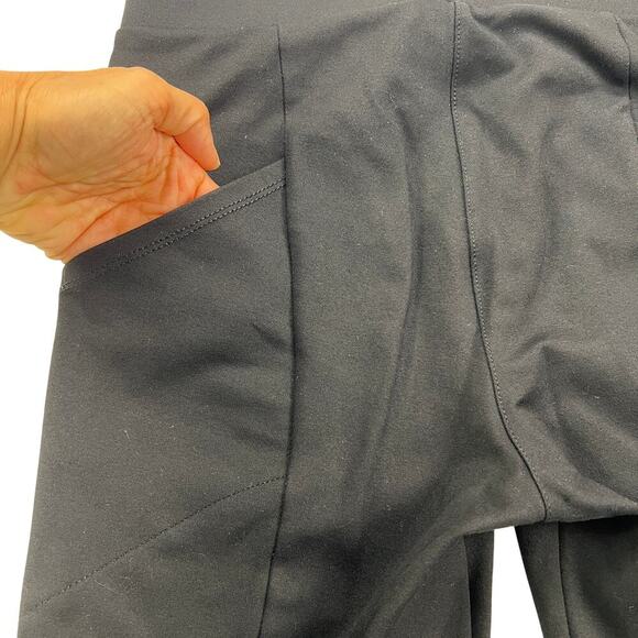 Betabrand Power Down Pant Black Ponte Seamed Legs Skinny Fit Size S - Picture 10 of 12